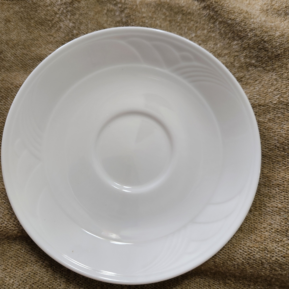 Lenox Snowdrift Solid White Saucer Vintage Made in USA - Picture 4 of 12